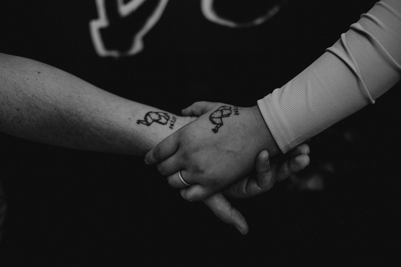 bride and groom matching tattoos