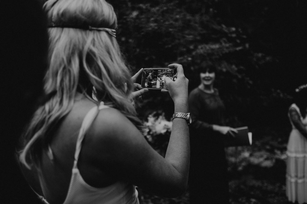 bridesmaid with camera